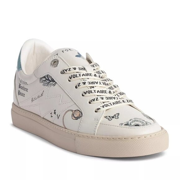 Zadig & Voltaire Women's LA Flash Art Print Low Top Sneakers size EU 40 / US 10 - Picture 1 of 7